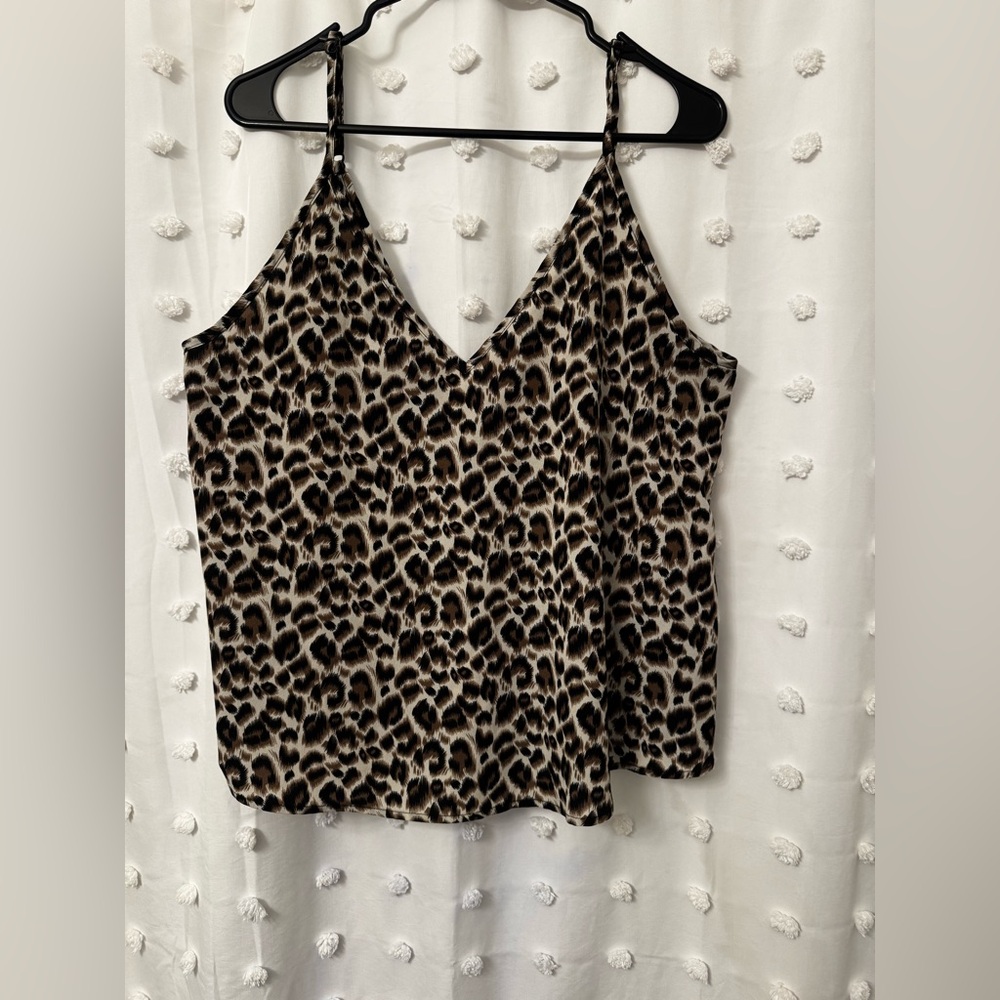 Leopard Print Cami Tank Top Size XL